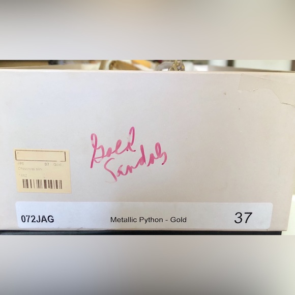 NWB - VINTAGE Jimmy Choo Watersnake Copper Strappy Heel - Picture 6 of 6